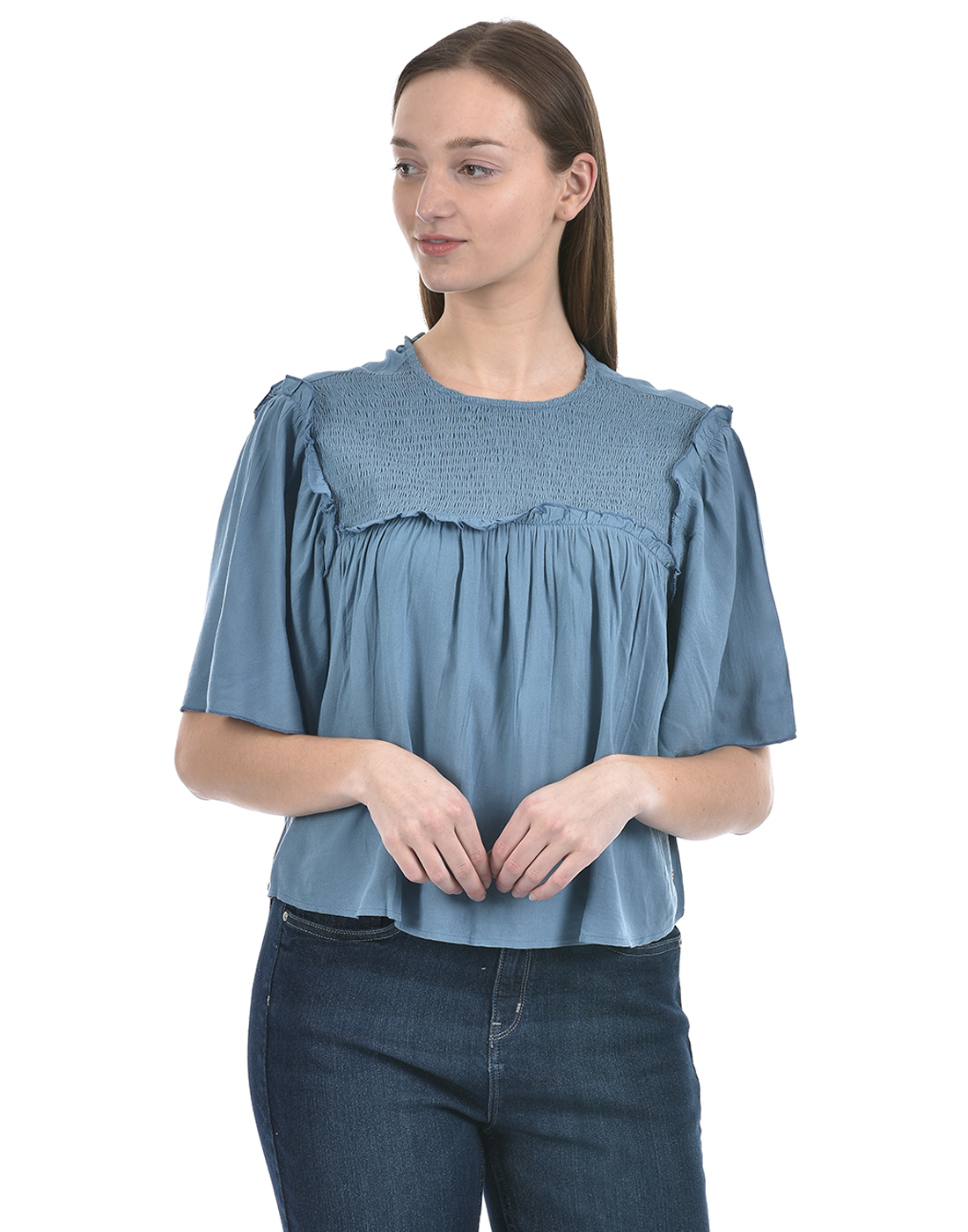 Numero Uno Women Solid Blue Top
